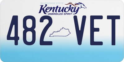 KY license plate 482VET