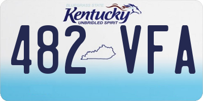 KY license plate 482VFA