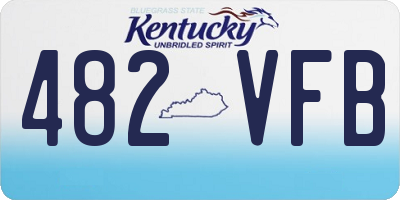 KY license plate 482VFB