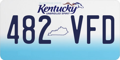 KY license plate 482VFD