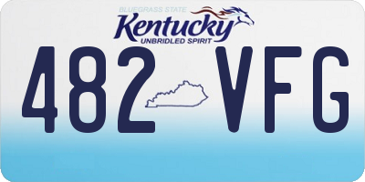 KY license plate 482VFG