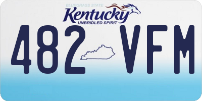 KY license plate 482VFM