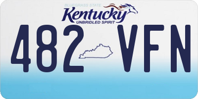 KY license plate 482VFN
