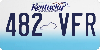 KY license plate 482VFR