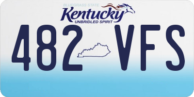 KY license plate 482VFS