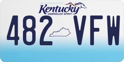 KY license plate 482VFW