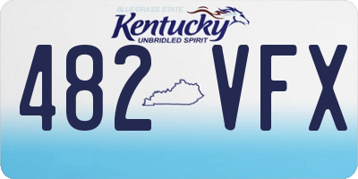 KY license plate 482VFX