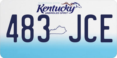 KY license plate 483JCE