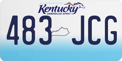 KY license plate 483JCG
