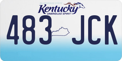 KY license plate 483JCK