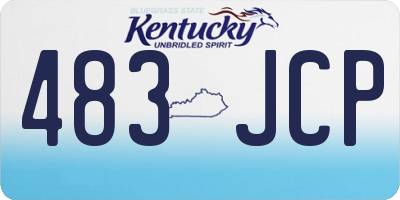 KY license plate 483JCP