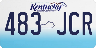 KY license plate 483JCR