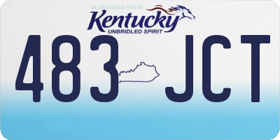 KY license plate 483JCT