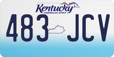 KY license plate 483JCV