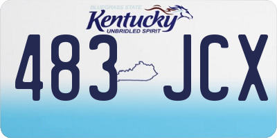 KY license plate 483JCX