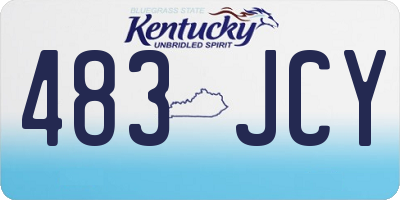 KY license plate 483JCY