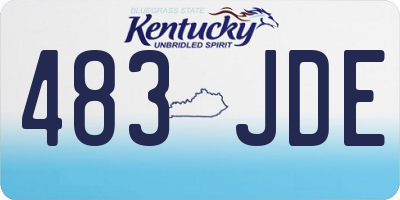 KY license plate 483JDE
