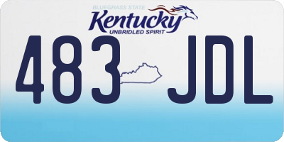 KY license plate 483JDL
