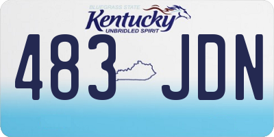 KY license plate 483JDN