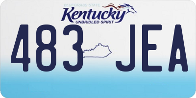 KY license plate 483JEA
