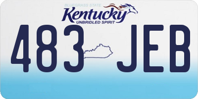 KY license plate 483JEB