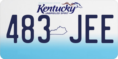 KY license plate 483JEE