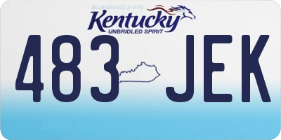 KY license plate 483JEK