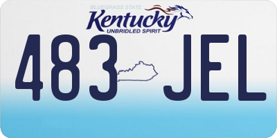 KY license plate 483JEL