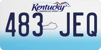 KY license plate 483JEQ