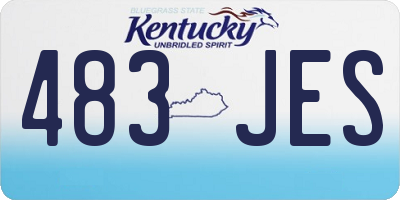 KY license plate 483JES