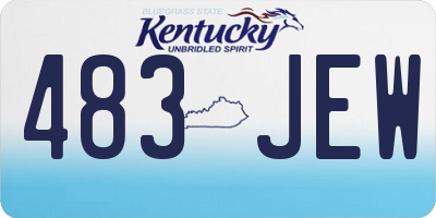KY license plate 483JEW