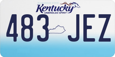 KY license plate 483JEZ