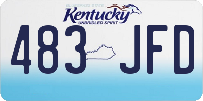 KY license plate 483JFD