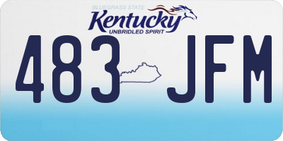 KY license plate 483JFM