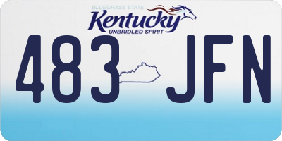 KY license plate 483JFN