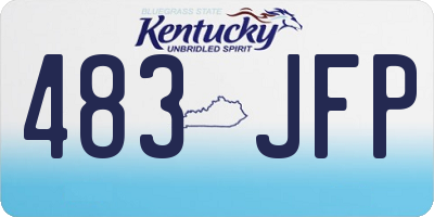 KY license plate 483JFP
