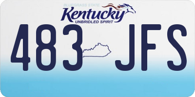 KY license plate 483JFS