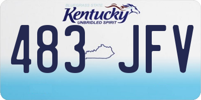 KY license plate 483JFV