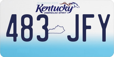 KY license plate 483JFY