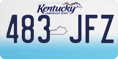KY license plate 483JFZ