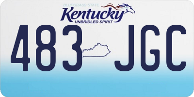 KY license plate 483JGC