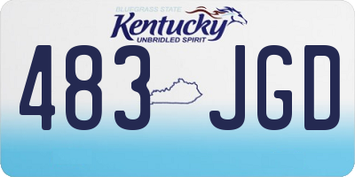 KY license plate 483JGD