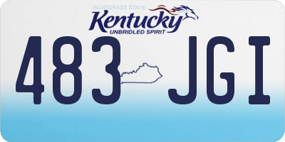 KY license plate 483JGI