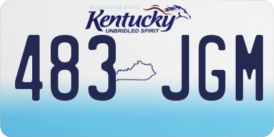 KY license plate 483JGM