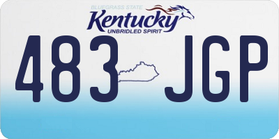 KY license plate 483JGP
