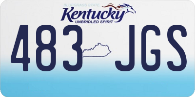 KY license plate 483JGS