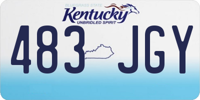 KY license plate 483JGY