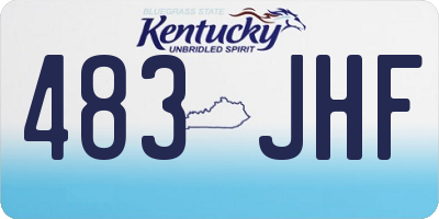 KY license plate 483JHF