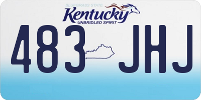KY license plate 483JHJ