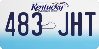 KY license plate 483JHT
